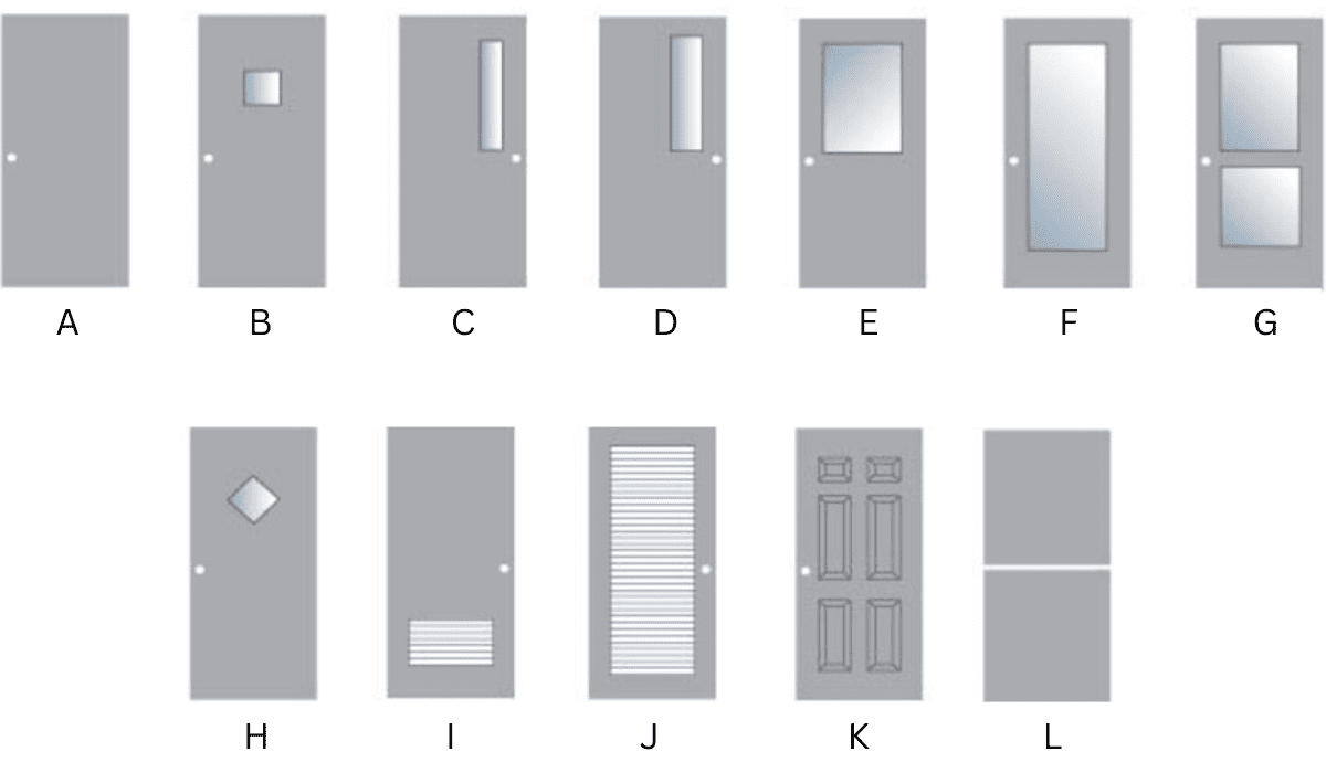Steel door slab styles